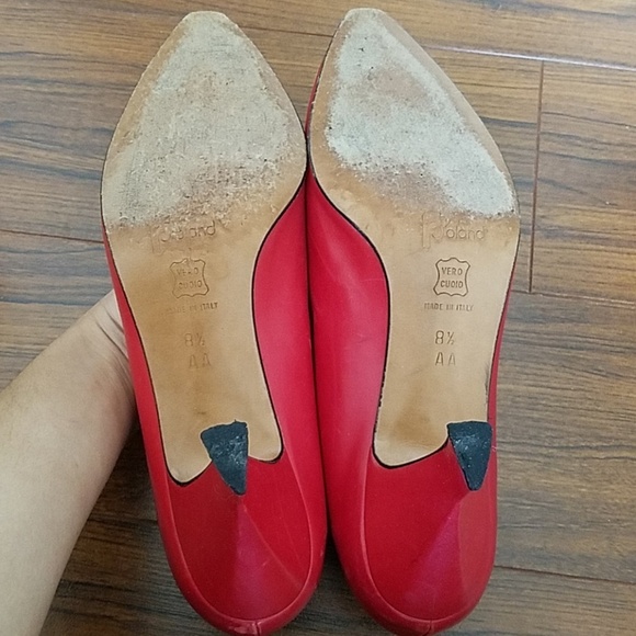 Phyllis Poland Red Heel & Blk Flower - Picture 4 of 8